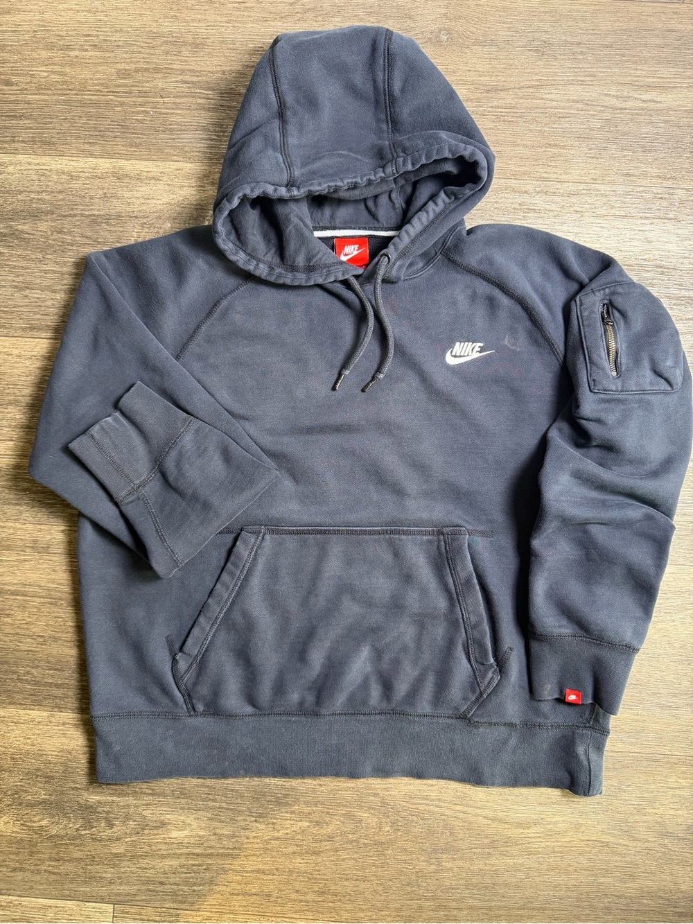 Nike Men's Black Crewneck Hoodie Sweatshirt